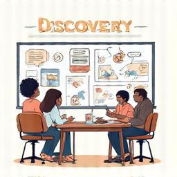 Meeting and discussion illustration