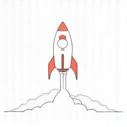 Rocket launching illustration
